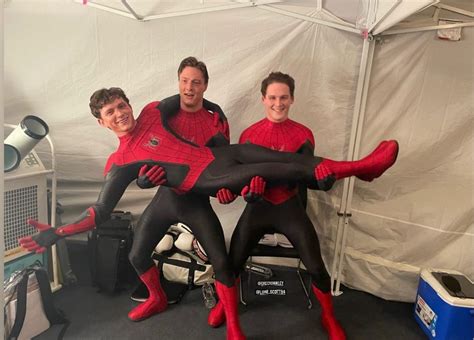 Bts Spider Man Nwh Tom Holland And His Stunt Doubles Luke Scott