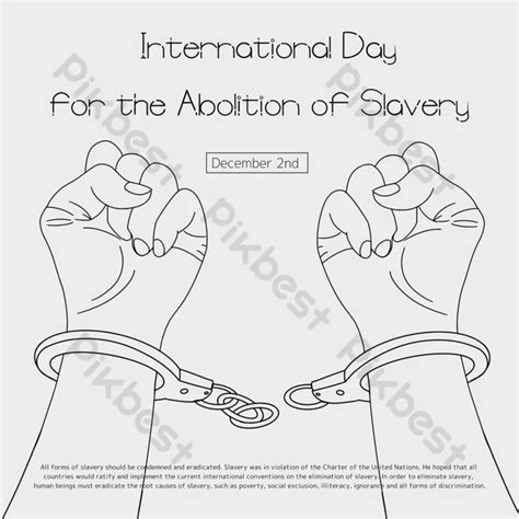 Drawing Hands And Broken Handcuffs International Day For The Abolition