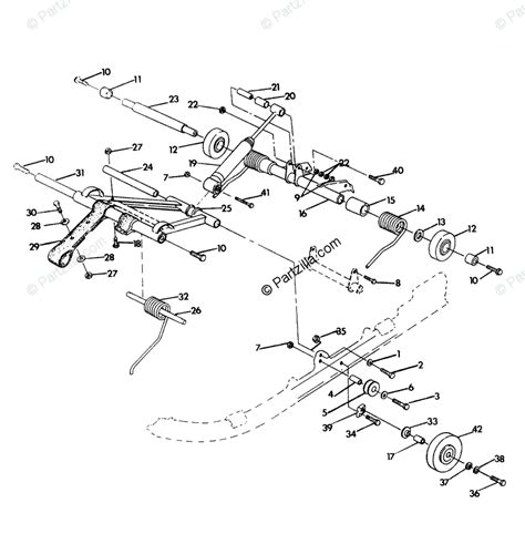 Polaris Snowmobile 1992 OEM Parts Diagram For Front Rear Torque Arm