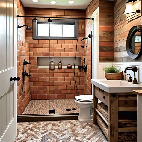 15 Farmhouse Rustic Tile Shower Ideas To Transform Your Bathroom Tile