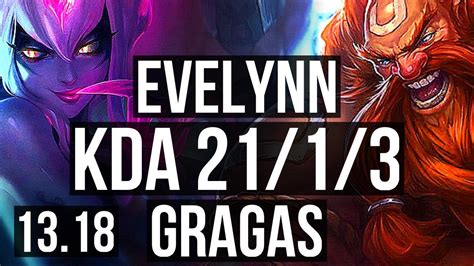 EVE Vs GRAGAS JNG 21 1 3 Legendary 8 Solo Kills 1 7M Mastery