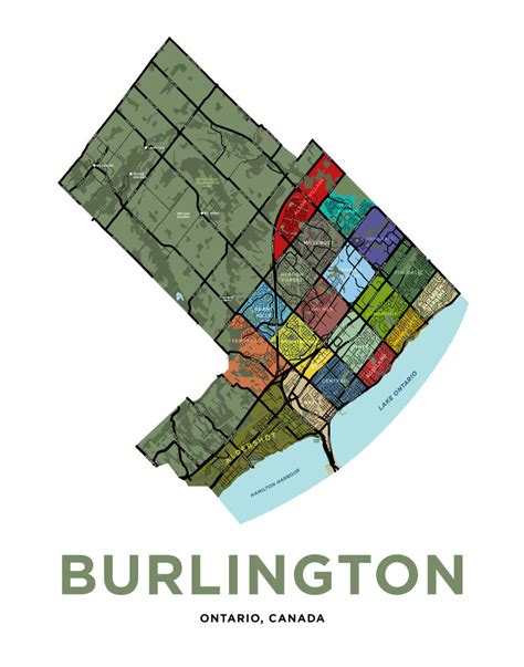 Burlington Neighbourhoods Map – Jelly Brothers