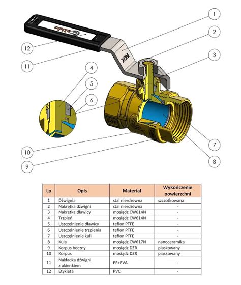 Zawór kulowy antykamienny 1 2 Calido CA ZK S40A WWR15 OK Metal Tech