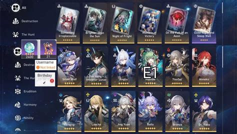 Asia Tl Pity Rate On Dan Heng Il Lc E Huohuo Lc Jingliu