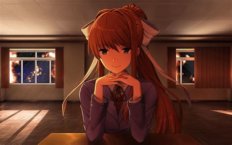 Just Monika But The Top Of Her Head Isnt Cropped Rddlc