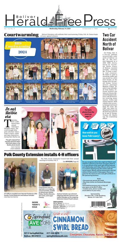 Wednesday February Bolivar Herald Free Press