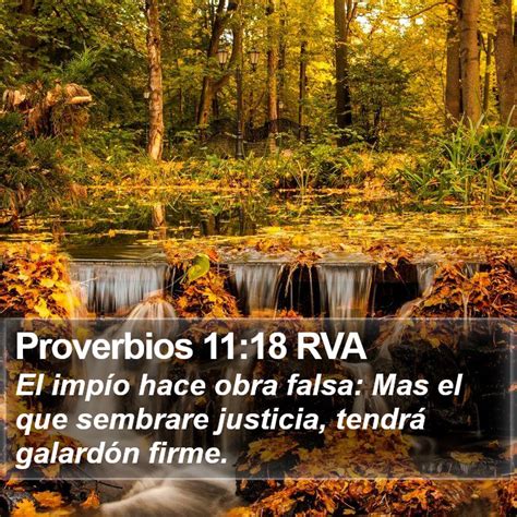 Proverbios 1118 Rva El Impío Hace Obra Falsa Mas El Que Sembrare