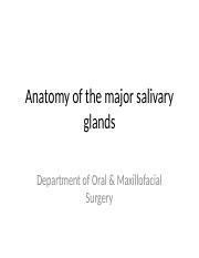 Anatomy Of Major Salivary Glands Structure Functions And Course Hero