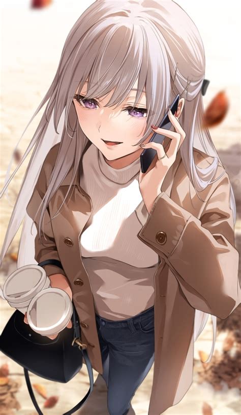 Anime Waifus On Twitter Answering Her Phone [artist S Original] Post Ift Tt Gttnpvk