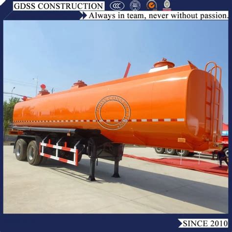 Axles Ton Cbm Mobile Fuel Oil Tank Trailer Sulfuric Acid Storage