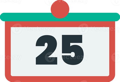 25 day calendar illustration in minimal style 12979824 PNG