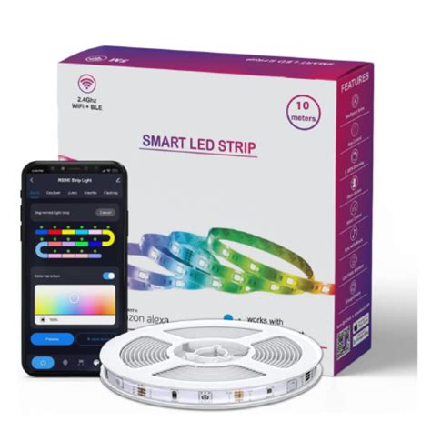 WiFi RGB IC Led Strip & Controller Pack 10M - Galaxy home Automation