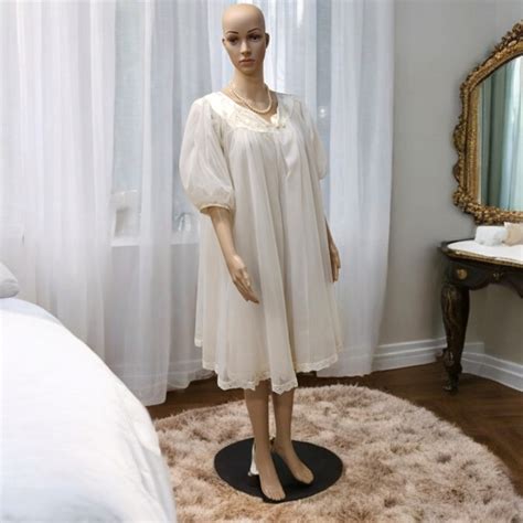 Intimates Sleepwear Vintage Pc Lingerie Set Babydoll Nightgown And