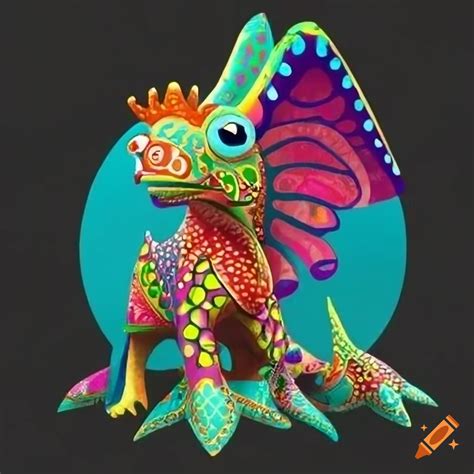 Colorful Alebrijes In Various Positions