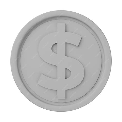 Premium Photo | Silver coin dollar 3d illustration isolated in white background