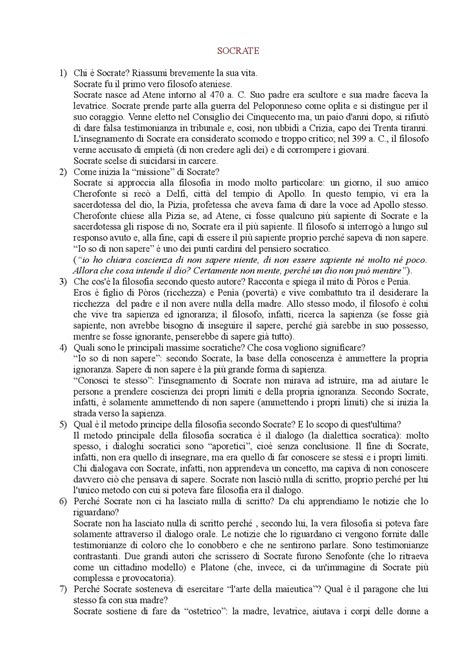 Socrate Platone E Aristotele Appunti Di Filosofia Docsity