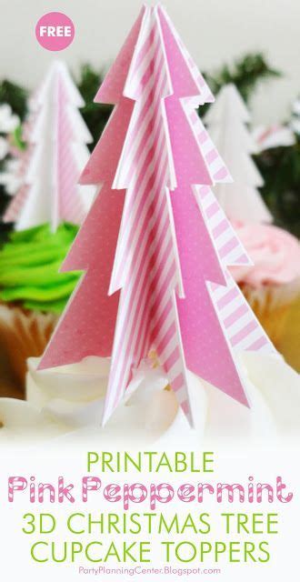 Free Printable Christmas Tree Cupcake Toppers Peppermint Christmas