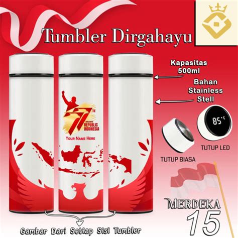 Jual Custom Termos Tumbler Hut Ri Dirgahayu Kemerdekaan Indonesia