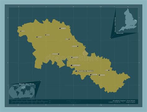 Broadland England Great Britain Solid Labelled Points Of Ci Stock