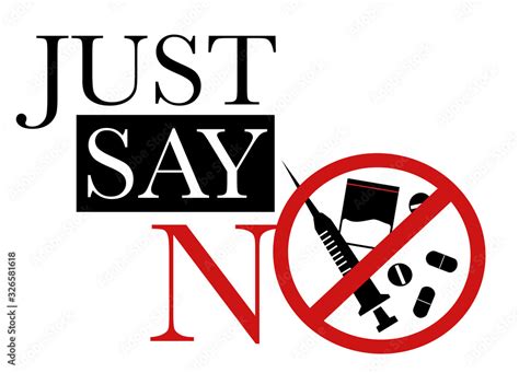 Just say no say no to drugs vector illustration Stock Vector | Adobe Stock