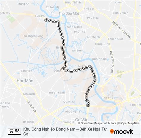 58 Route Schedules Stops And Maps Khu Công Nghiệp Đông Nam‎→bến Xe Ngã Tư Ga Updated