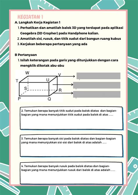 Lkpd Bangun Ruang Balok Worksheet Live Worksheets