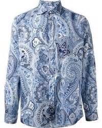 Etro Paisley Print Shirt Farfetch Lookastic