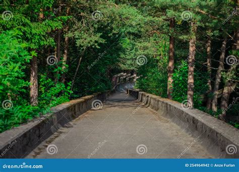 View Of Abandoned Or Deserted Remains Of Former Bobsleigh Track In