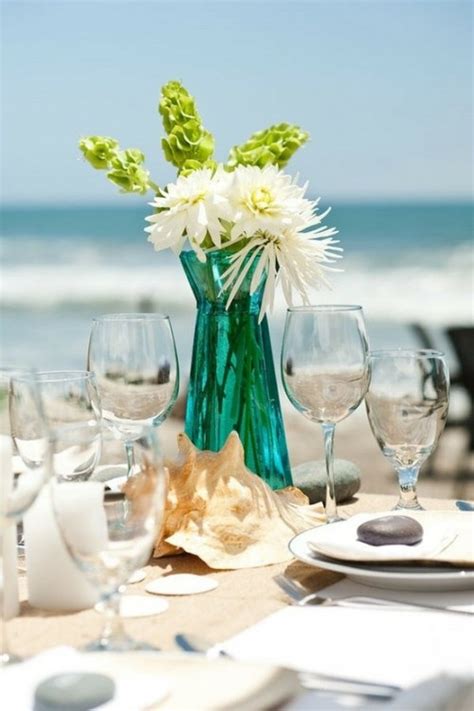 35 Romantic Beach Wedding Table Settings Weddingomania