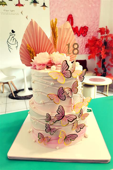 Embrace Your Wings Of Womanhood A Majestic Butterfly Cake At Your 18th