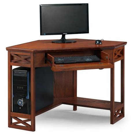 Solid Wood Walnut Corner Desk - AptDeco