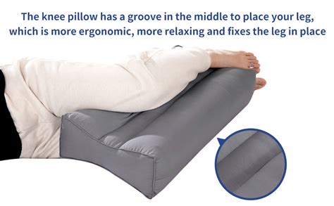 Amazon Hombys Knee Pillow For Side Sleepers With Groove Down