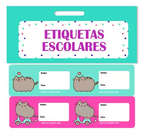 80 Etiquetas Escolares Autoadhesivas Pc Kawaii Niñas Cuotas sin interés