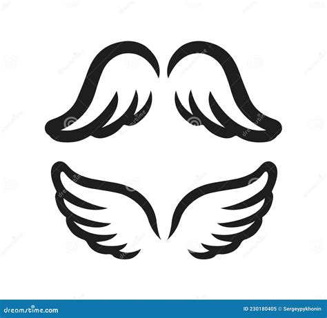 Wings Icon. Simple Illustration of Bird or Angel Symbol Vector Isolated ...