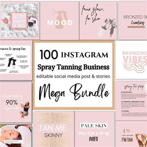 Instagram Spray Tan Template Instagram Templates for Beauty - Etsy