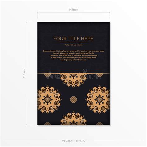 Ready Made Postcard Design With Abstract Vintage Mandala Ornament