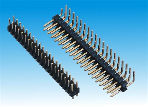 2 54mm Pin Başlığı Çift Sıralı Stright Tip Altın Kaplama LCP Pcb Konnektör