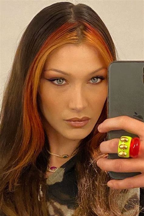 Bella Hadid Before And After Bella Hair Bella Hadid Brunette Hair With Highlights