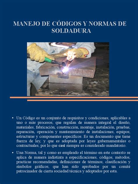 Manejo De Códigos Y Normas De Soldadura Pdf Soldadura Construcción