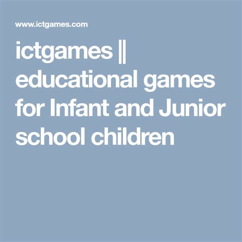 Ictgames Educational Games For Infant And Junior School Children