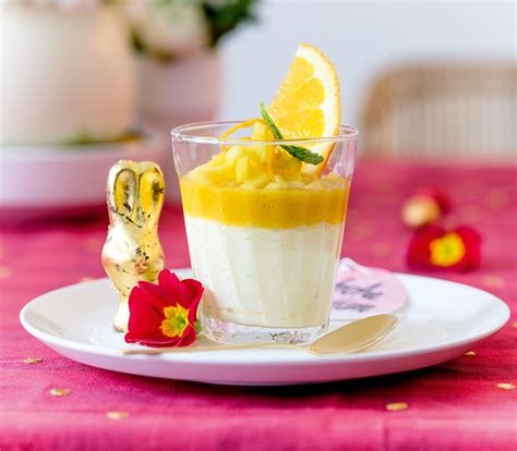 Orangen Joghurt Creme Mit Mango Haube Annemarie Wildeisens KOCHEN