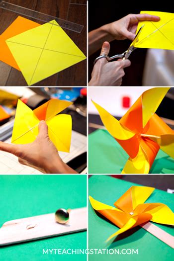 How To Make A Simple Pinless Pinwheel With Your Kindergarten