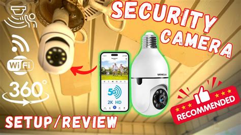 Security Camera Wi Fi With Alexa Light Bulb Mount Setup Review Youtube