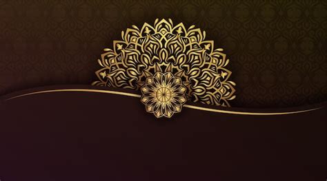 Design De Vetor De Ouro Mandala Ornamental De Luxo Vetor Premium