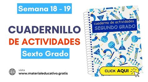 📓cuadernillo De Actividades Sexto Grado Semana 18 19🔥