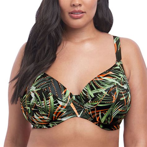 Elomi Swim Amazonia Plunge Bikini Top Storm In A D Cup NZ