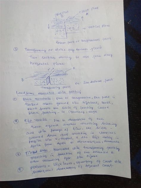 1. What is faulting? Discuss the landforms associated with faulting ...