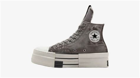 O Acheter Les Rick Owens X Converse Drkshdw Dbl Drkstar Washed Grey Au