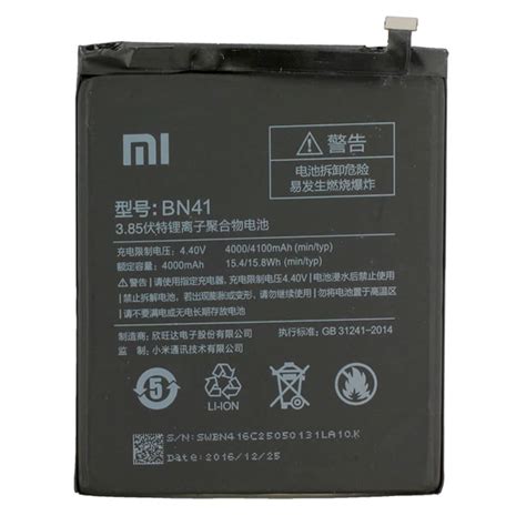 Batterie BN41 Originale Pour Xiaomi Redmi Note 4 Brico Phone