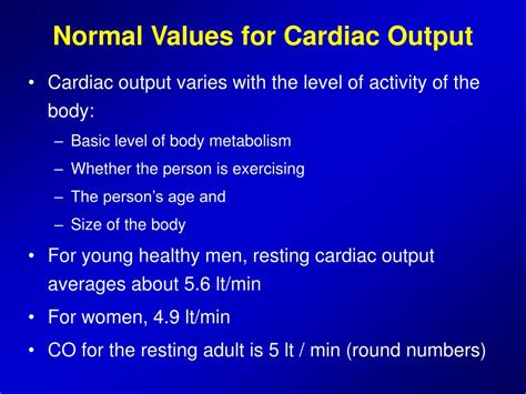 Cardiac Output Chart